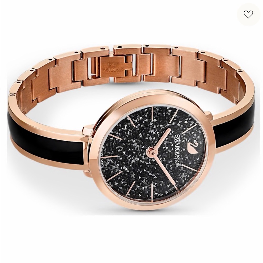Swarovski Black and Rose Gold Women's Watch - Picture 3 of 5